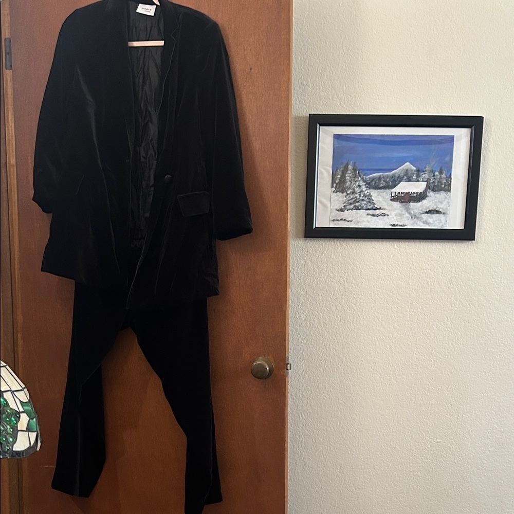 Akris Punto Black Velvet Suit Set